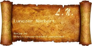 Lunczer Norbert névjegykártya